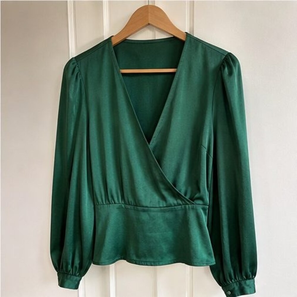 Charcoal Peplum Top